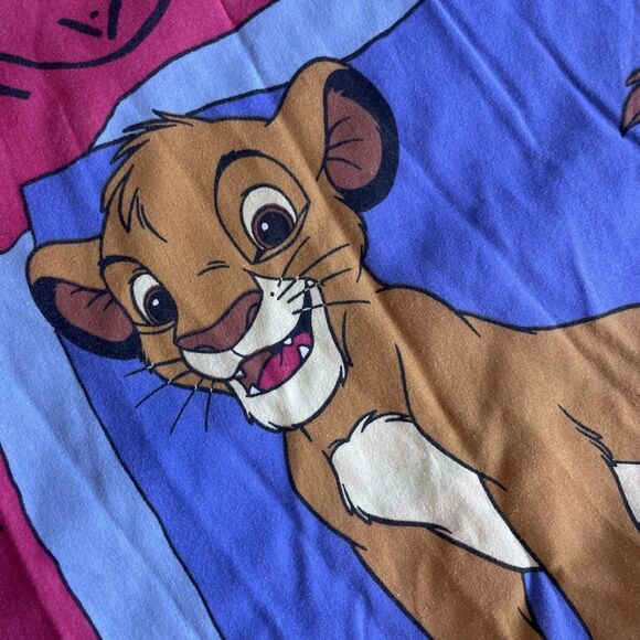 Vintage Disney 90s The Lion King Twin Size Flat Sheet - Picture 4 of 5
